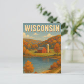 Wisconsin Boerderijen Briefkaart (Staand voorkant)