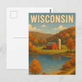 Wisconsin Boerderijen Briefkaart (Voorkant / Achterkant)