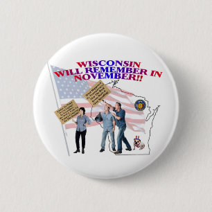 Wisconsin - breng het Congres terug naar het volk! Ronde Button 5,7 Cm