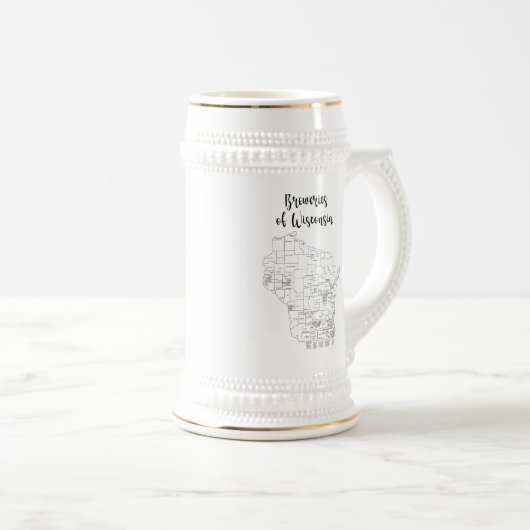 Wisconsin Brewery Thleed Beer Stein Bierpul (Voorkant rechts)