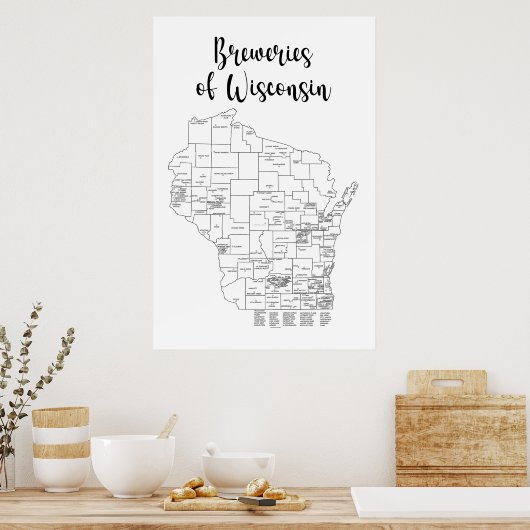 Wisconsin Brewery Thormed Poster (Keuken)