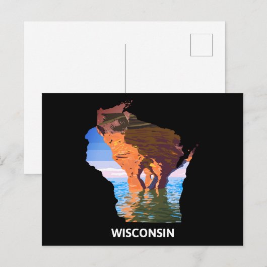 Wisconsin Briefkaart (Voorkant / Achterkant)