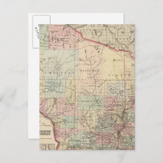 Wisconsin Briefkaart (Voorkant / Achterkant)