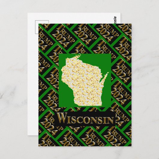 WISCONSIN BRIEFKAART (Voorkant / Achterkant)
