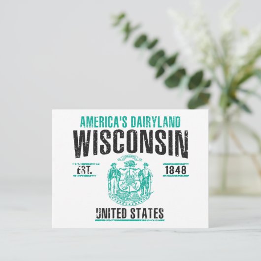 Wisconsin Briefkaart (Staand voorkant)