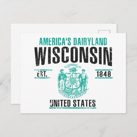 Wisconsin Briefkaart (Voorkant / Achterkant)