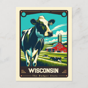 Wisconsin    Briefkaart van patriottische geest