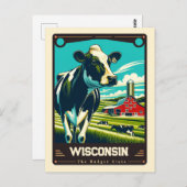 Wisconsin |  Briefkaart van patriottische geest (Voorkant / Achterkant)