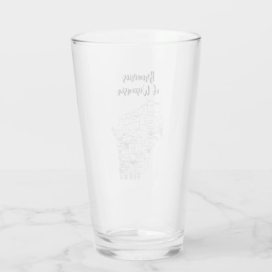 Wisconsin Brouwerij Theme Beer Glass Glas (Achterkant)