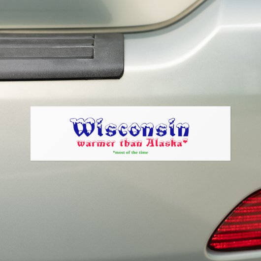 Wisconsin Bumpersticker (Op auto)