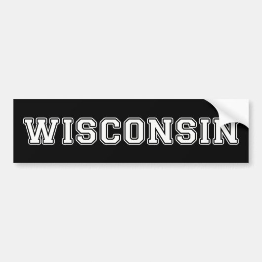 Wisconsin Bumpersticker (Voorkant)