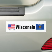 Wisconsin Bumpersticker (Op auto)