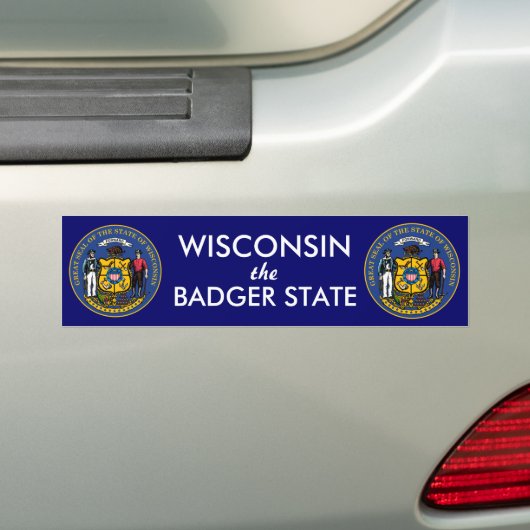 Wisconsin Bumpersticker (Op auto)