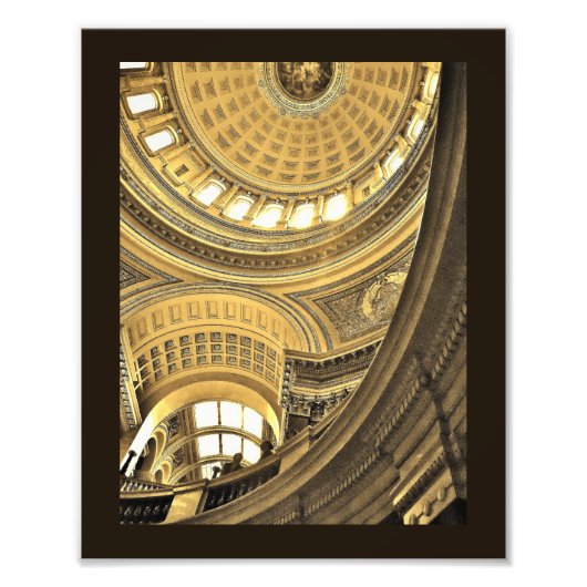 Wisconsin Capitol Dome Ceiling Foto Afdruk (Voorkant)