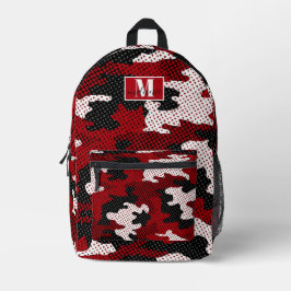 Wisconsin Cardinal & White College Camo Printed Bedrukte Rugzak