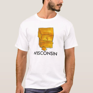 Wisconsin Cheddar Cheese Dairy Food WI Foodie T-shirt