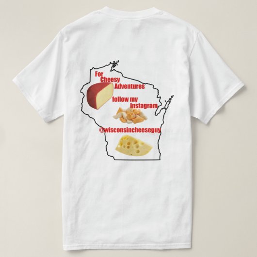 Wisconsin Cheese Guy T-shirt (Design achterkant)