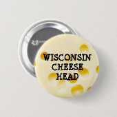 Wisconsin Cheese Head Button (Voorkant /achterkant)
