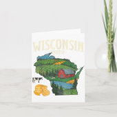 Wisconsin Cheese State Pride Farm Dairy Lover Gift Kaart (Voorkant)