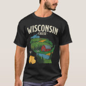 Wisconsin Cheese State Pride Farm Dairy Lover Gift T-shirt (Voorkant)