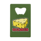 Wisconsin Cheese Wedge Creditkaart Flessenopener (Achterkant)