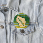 Wisconsin Cheesehead Button Green en Gold (In situ)