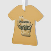 Wisconsin Cheesehead Cheese Kerstannament Ornament (voorkant)