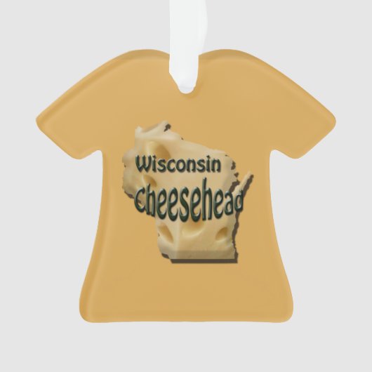 Wisconsin Cheesehead Cheese Kerstannament Ornament (voorkant)