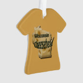 Wisconsin Cheesehead Cheese Kerstannament Ornament (voorkant)