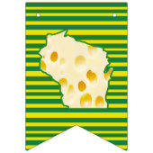 Wisconsin Cheesehead Green en Gold Flag Banners (Eerste vlag)