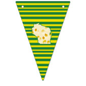 Wisconsin Cheesehead Green en Gold Flag Banners (Eerste vlag)