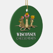 Wisconsin Cheesehead Mice Keramisch Ornament (Rechts)