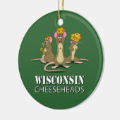 Wisconsin Cheesehead Mice Keramisch Ornament (Links)