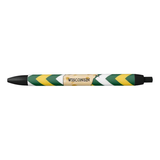 Wisconsin Cheesehead Pen Green en Gold (Voorkant)
