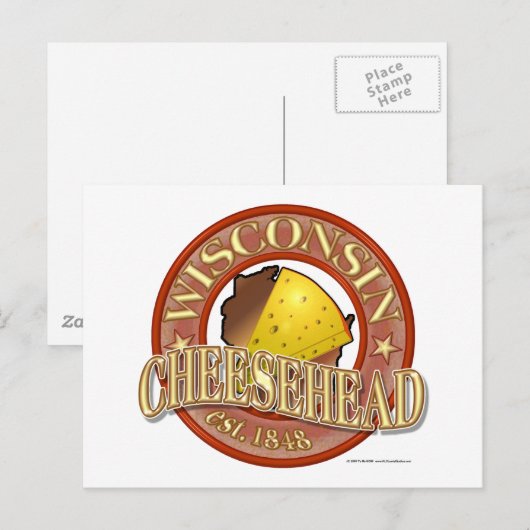 Wisconsin Cheesehead Seal Briefkaart (Voorkant / Achterkant)