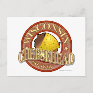 Wisconsin Cheesehead Seal Briefkaart