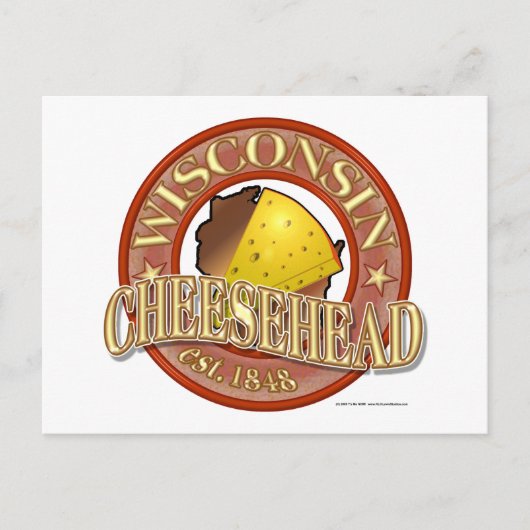 Wisconsin Cheesehead Seal Briefkaart (Voorkant)