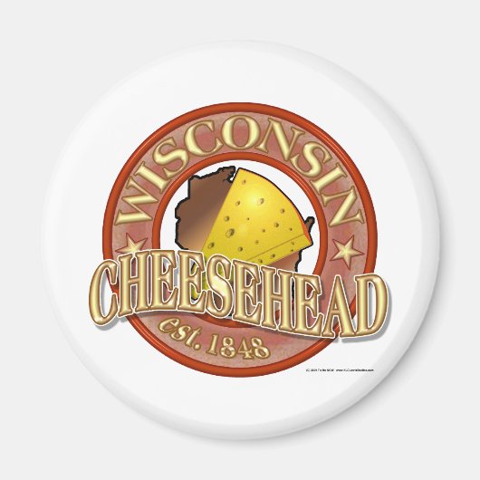Wisconsin Cheesehead Seal Magneet (Voorkant)