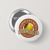 Wisconsin Cheesehead Seal Ronde Button 5,7 Cm (Voorkant /achterkant)