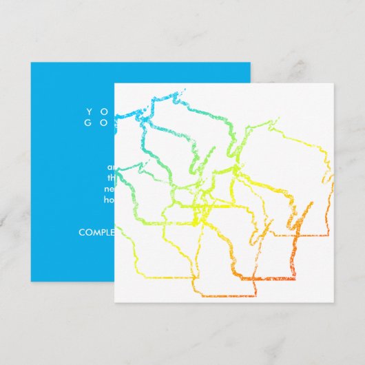 wisconsin chill blur kaart (Voorkant / Achterkant)