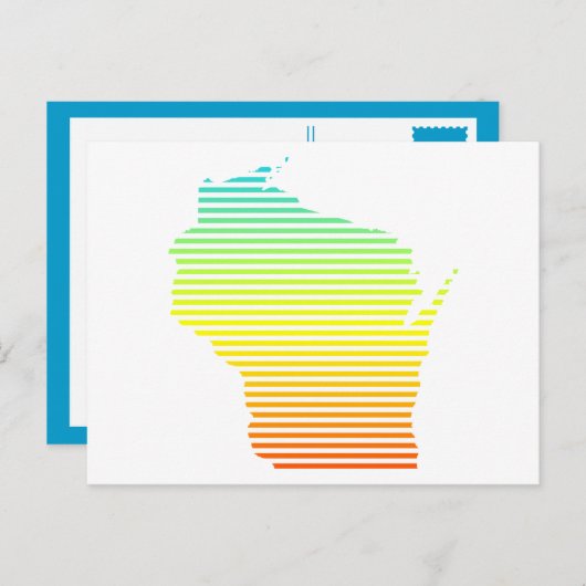 wisconsin chill fade briefkaart (Voorkant / Achterkant)