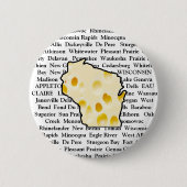 Wisconsin Cities Cheese Head Button (Voorkant)