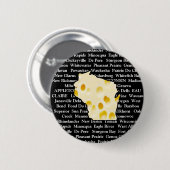 Wisconsin Cities Cheese Head Button (Voorkant /achterkant)