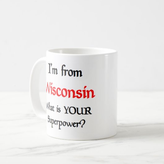 wisconsin coffee mug koffiemok (Voorkant links)