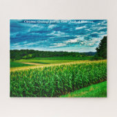 Wisconsin Corn Fields.kerstgroeten Legpuzzel (Horizontaal)
