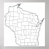 Wisconsin County's Blank overzicht (Voorkant)