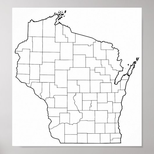 Wisconsin County's Blank overzicht (Voorkant)