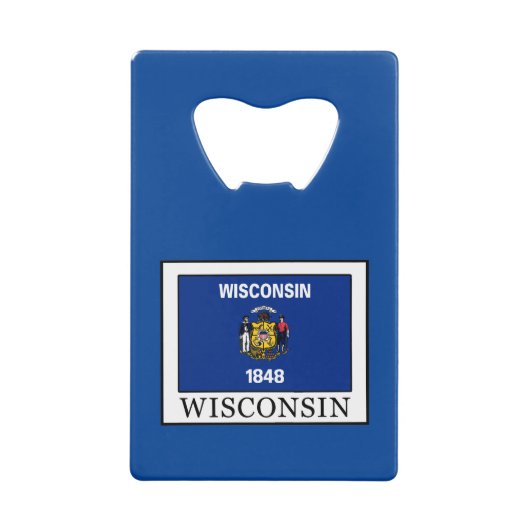 Wisconsin Creditkaart Flessenopener (Voorkant)
