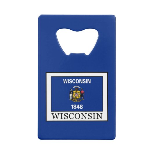 Wisconsin Creditkaart Flessenopener (Voorkant)