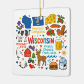 Wisconsin Custom Family Trip Christmas Keramisch Ornament (Links)